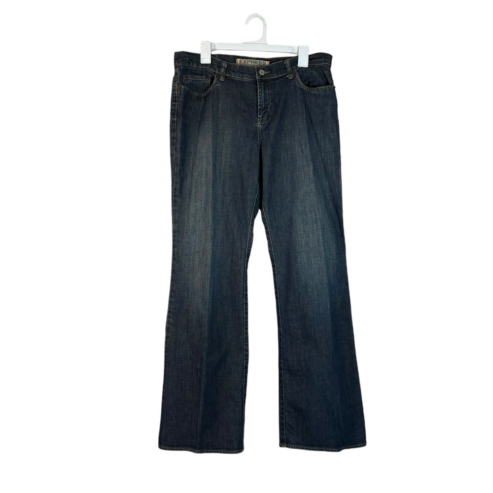 Express Precision Fit Sarula Dark Wash Boot Cut Jeans Size 12